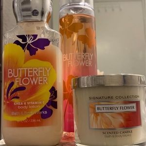 butterfly flower set